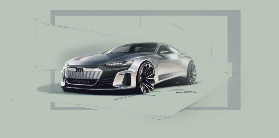 Эскиз Audi e-tron GT Concept 2018 года  (фото 48 из 69)